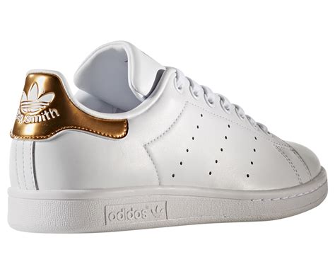 adidas leder sneaker weiß gold|adidas Originals STAN SMITH .